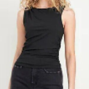 Old Navy Sleeveless Double-Layer Top Black - Medium